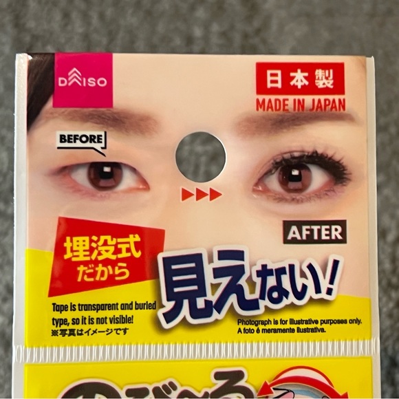 Daiso Japan Eye Eyelid Tape Sticker Double Sided Type Regular Clear 64 pcs Strip - Picture 3 of 8